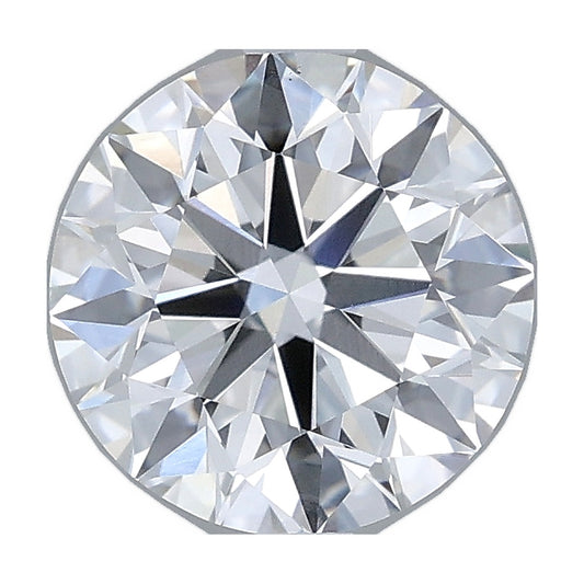 2.02 ct round lab-grown diamond, E color, VS1 clarity, IGI certified, still from its 360° video