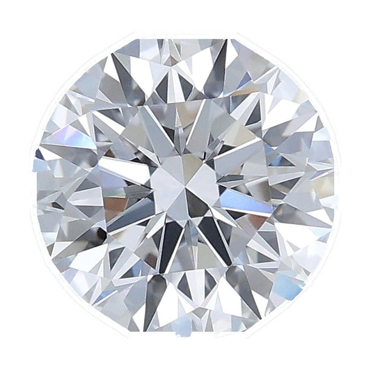 2.02 ct round lab-grown diamond, E color, VVS1 clarity, IGI certified, still from its 360° video
