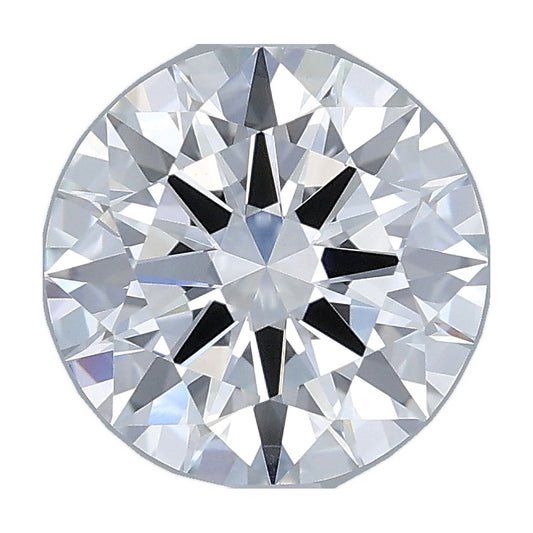 2.02 ct round lab-grown diamond, E color, VVS2 clarity, IGI certified, still from its 360° video