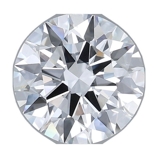 2.02 ct round lab-grown diamond, E color, VVS2 clarity, IGI certified, still from its 360° video