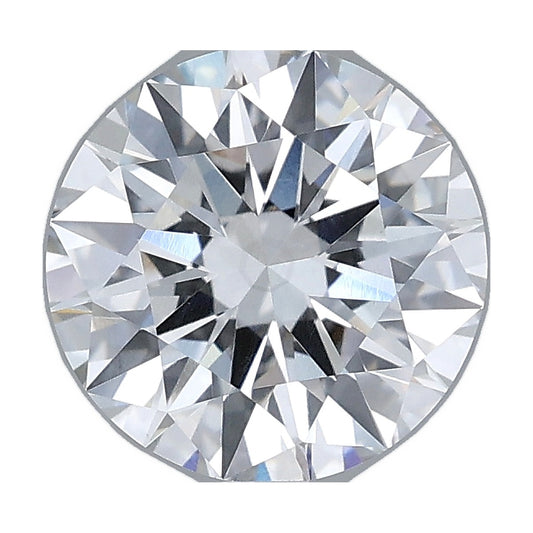 2.02 ct round lab-grown diamond, F color, VS1 clarity, IGI certified, still from its 360° video