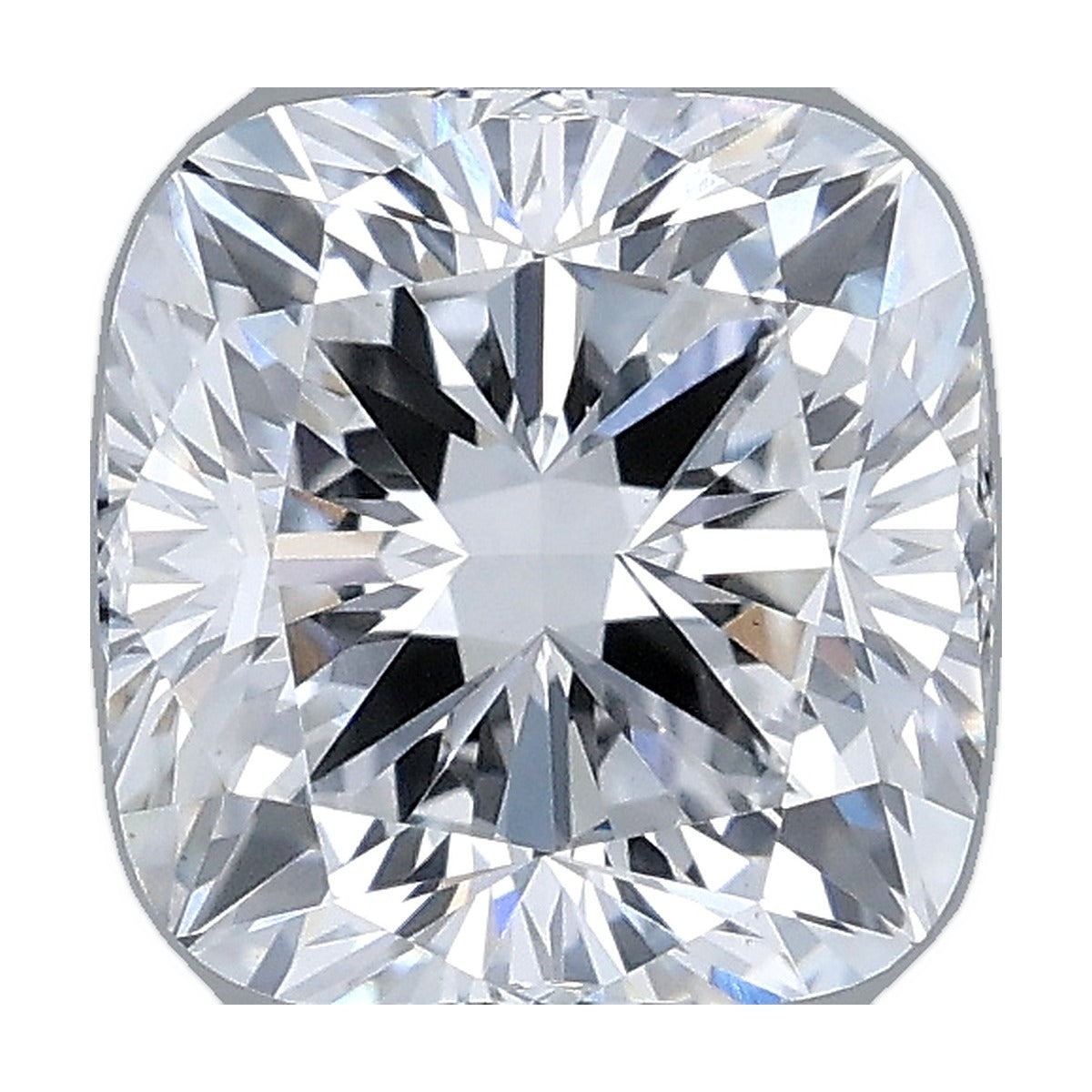 2.03 ct cushion lab-grown diamond, D color, VS1 clarity, IGI certified, still from its 360° video