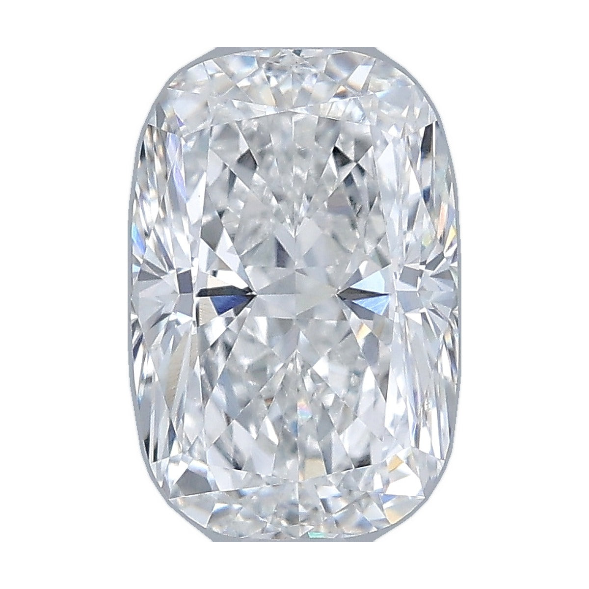 2.03 ct elongated cushion lab-grown diamond, D color, VVS2 clarity, IGI certified, still from its 360° video