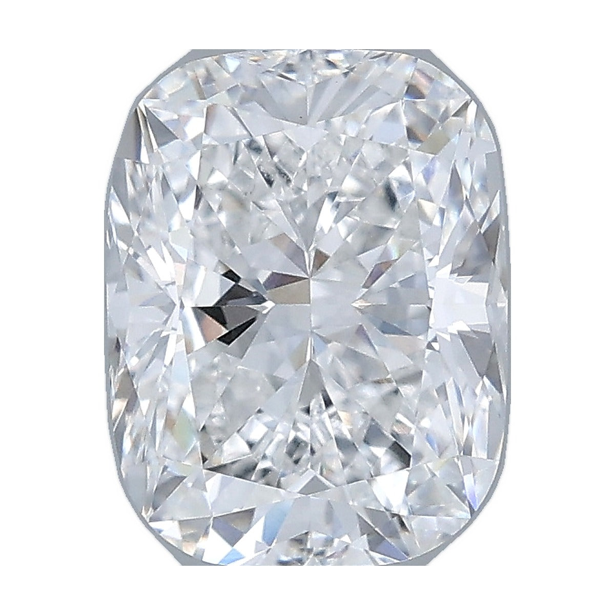 2.03 ct elongated cushion lab-grown diamond, D color, VVS2 clarity, IGI certified, still from its 360° video
