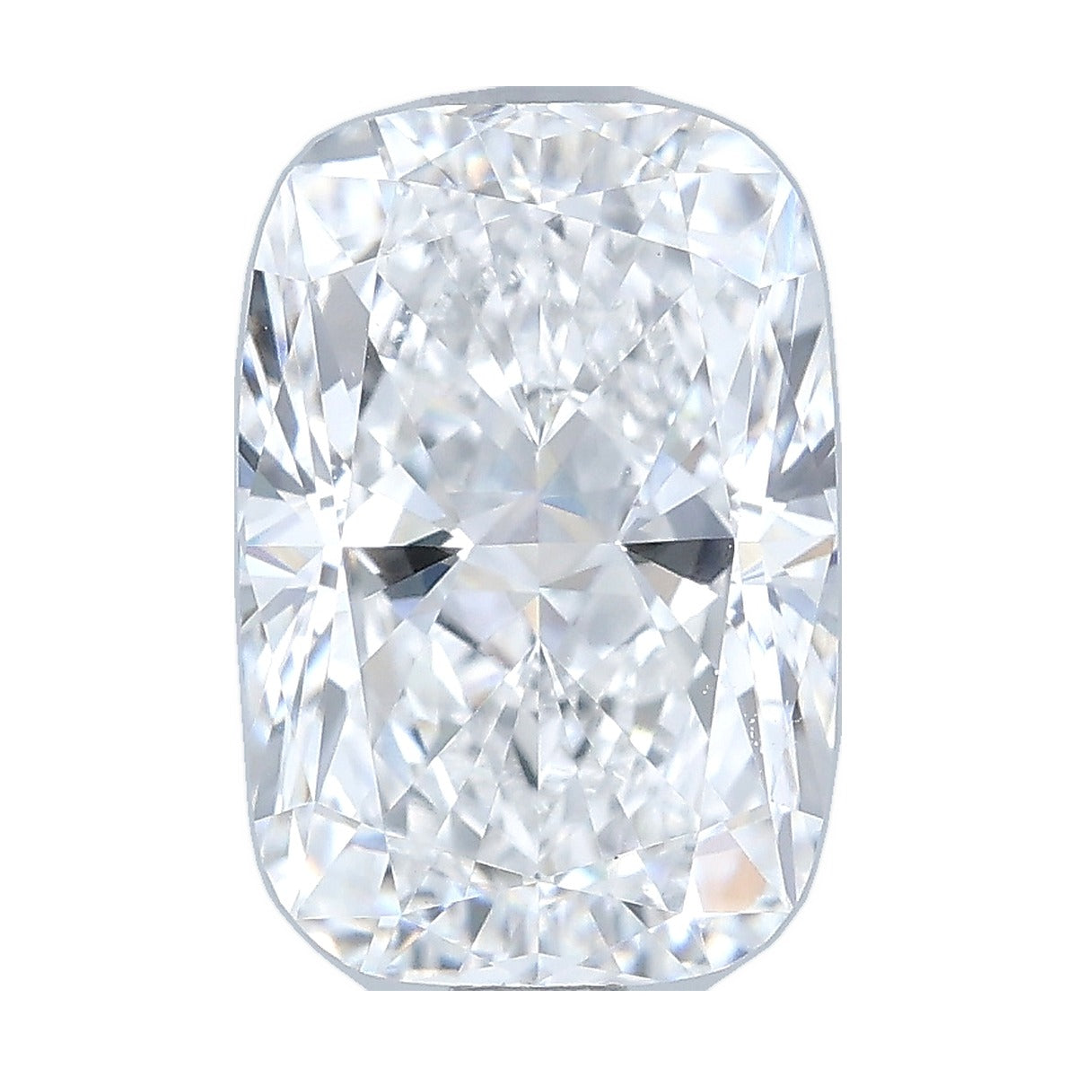 2.03 ct elongated cushion lab-grown diamond, E color, VVS2 clarity, IGI certified, still from its 360° video