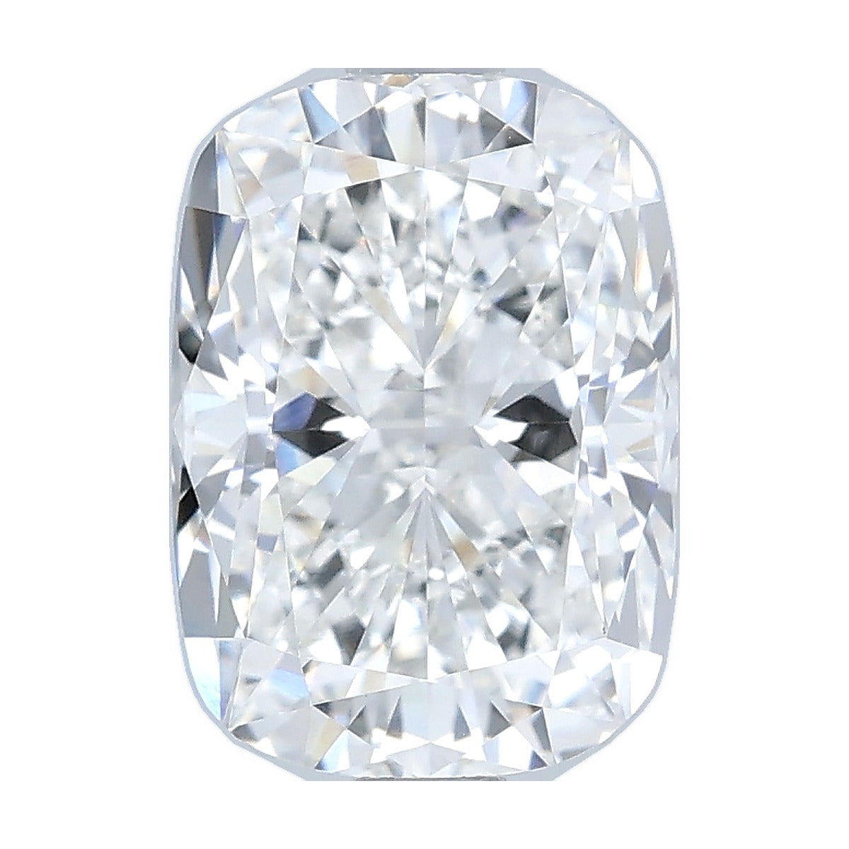 2.03 ct elongated cushion lab-grown diamond, F color, VVS2 clarity, IGI certified, still from its 360° video