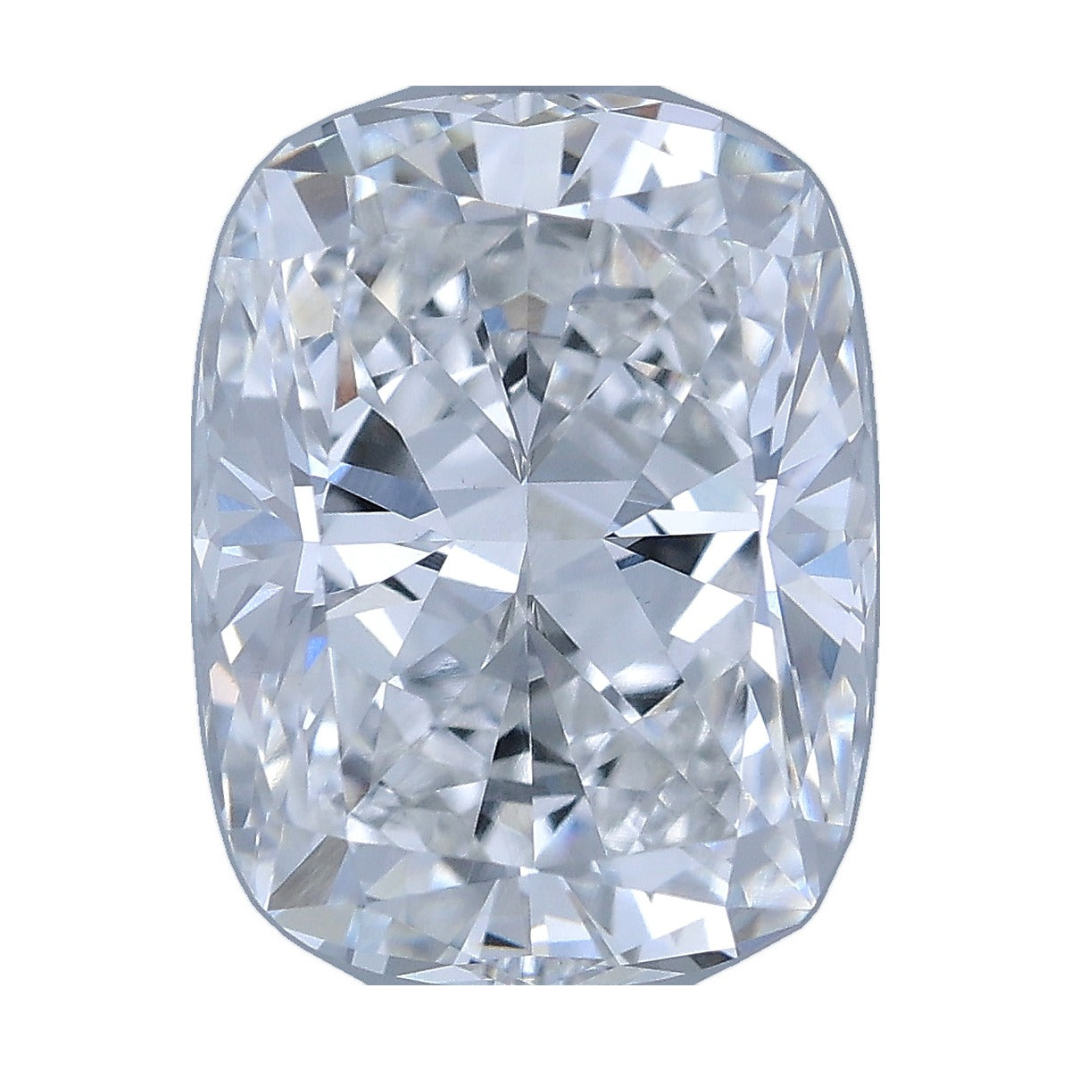 2.03 ct elongated cushion lab-grown diamond, F color, VVS2 clarity, IGI certified, still from its 360° video
