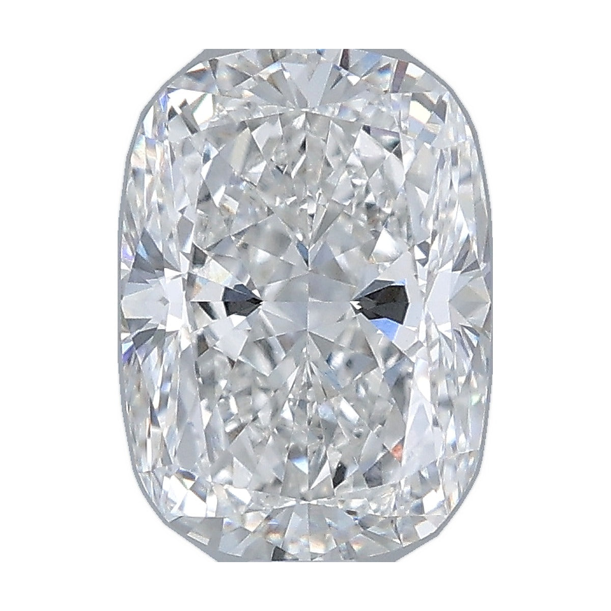 2.03 ct elongated cushion lab-grown diamond, F color, VVS2 clarity, IGI certified, still from its 360° video