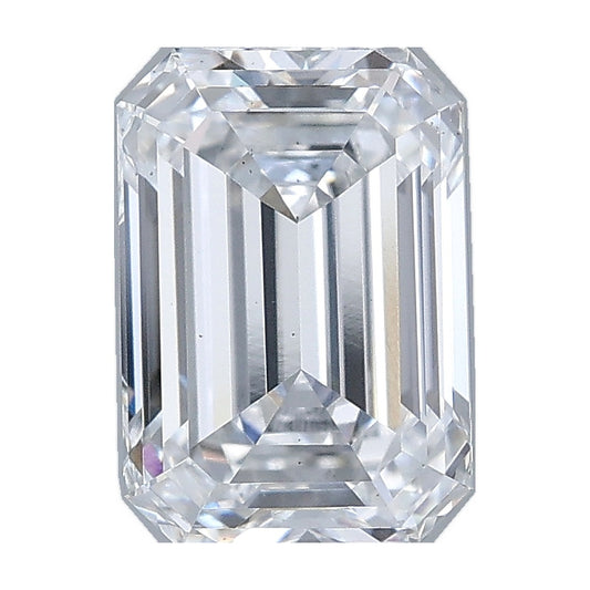 2.03 ct emerald lab-grown diamond, D color, VS2 clarity, IGI certified, still from its 360° video