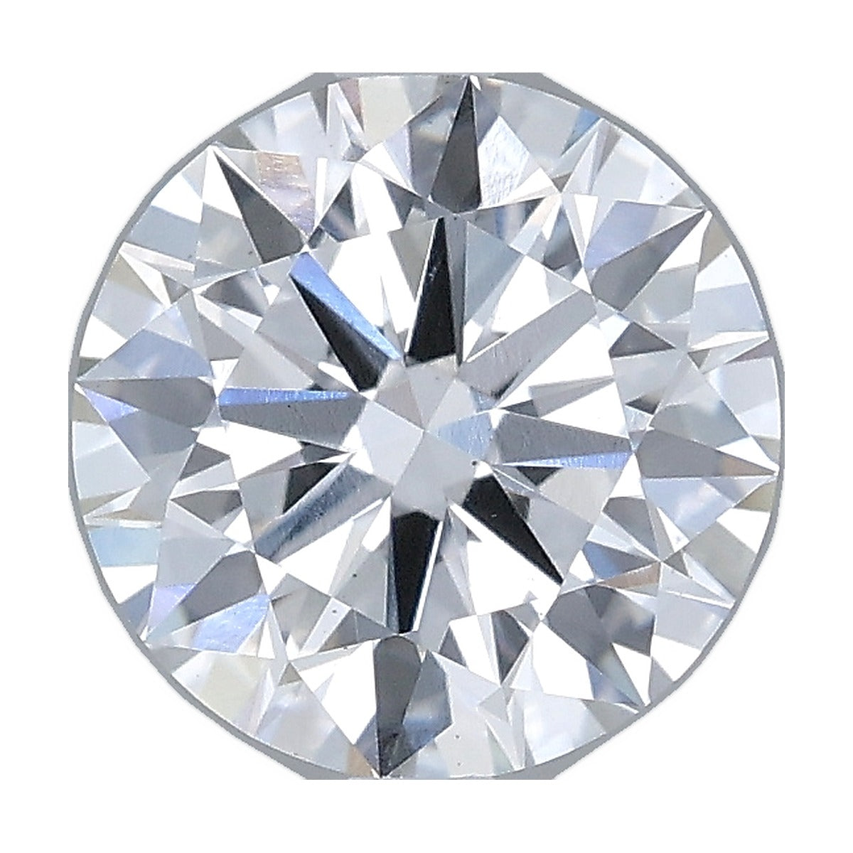 2.03 ct round lab-grown diamond, D color, VS1 clarity, IGI certified, still from its 360° video
