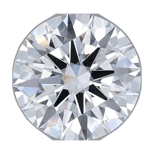 2.03 ct round lab-grown diamond, D color, VVS2 clarity, IGI certified, still from its 360° video