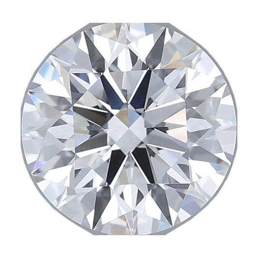 2.03 ct round lab-grown diamond, D color, VVS2 clarity, IGI certified, still from its 360° video