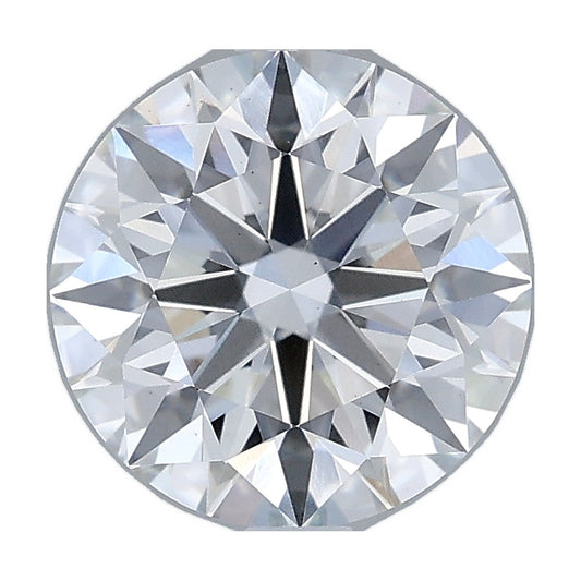2.03 ct round lab-grown diamond, F color, VS1 clarity, IGI certified, still from its 360° video