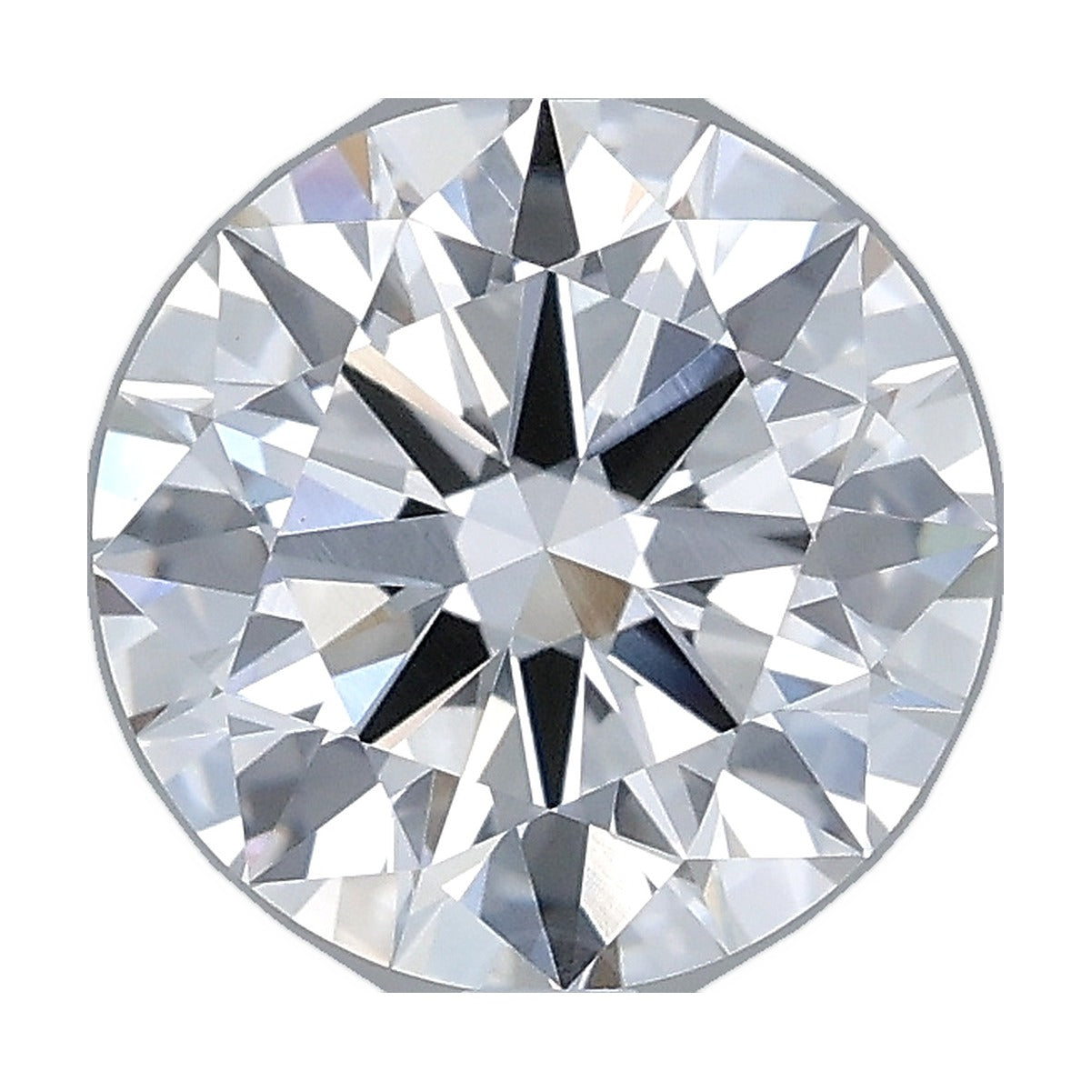 2.03 ct round lab-grown diamond, F color, VVS2 clarity, IGI certified, still from its 360° video