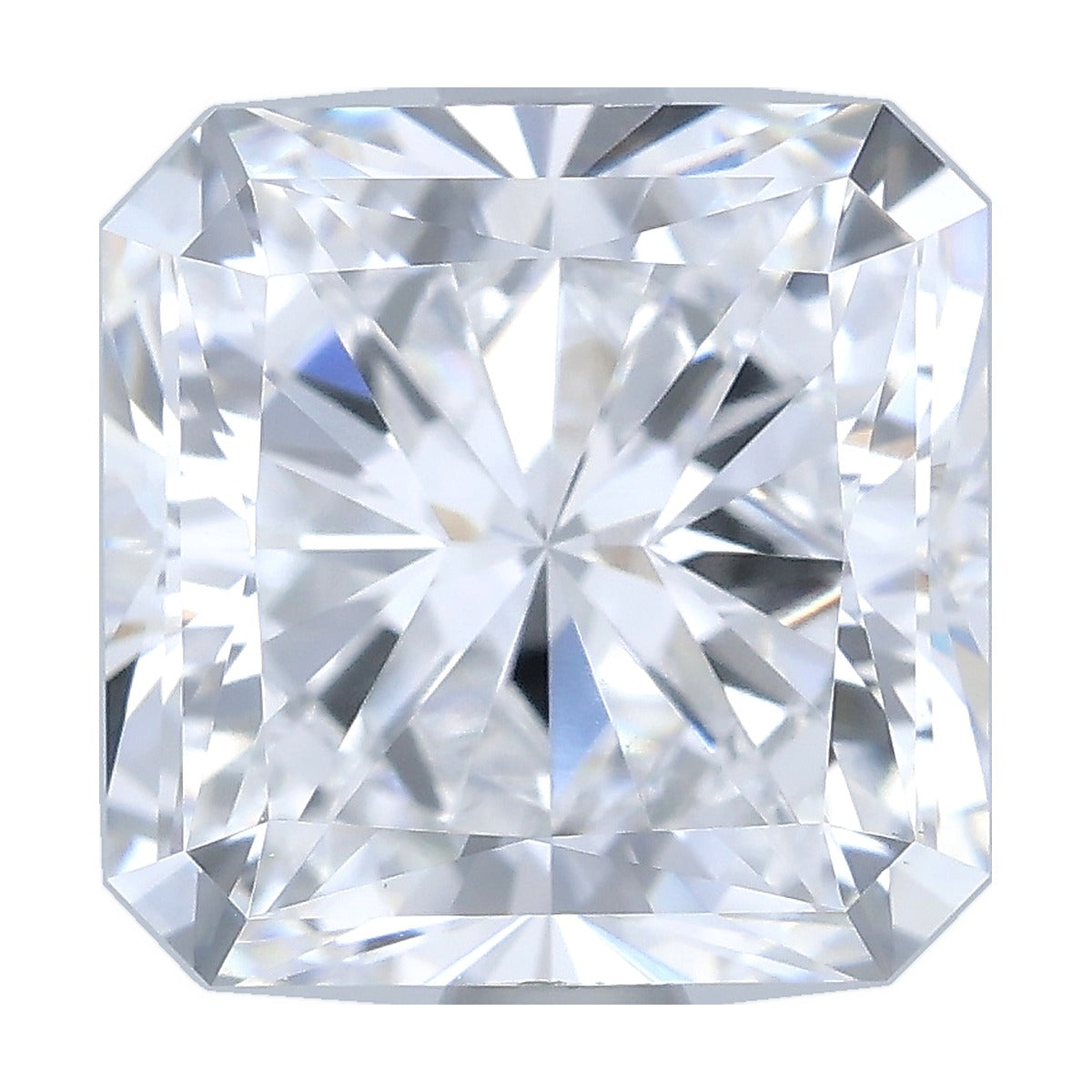 2.03 ct square radiant lab-grown diamond, D color, VVS2 clarity, IGI certified, still from its 360° video