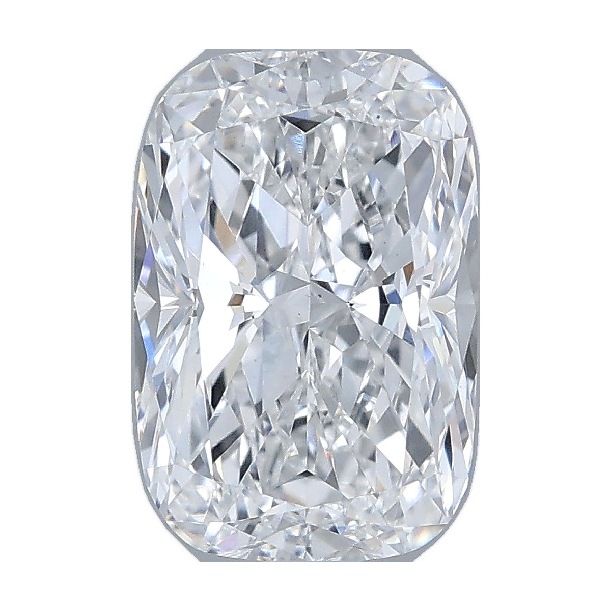 2.04 ct elongated cushion lab-grown diamond, E color, VS1 clarity, IGI certified, still from its 360° video