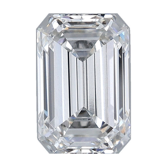 2.04 ct emerald lab-grown diamond, F color, VS1 clarity, IGI certified, still from its 360° video