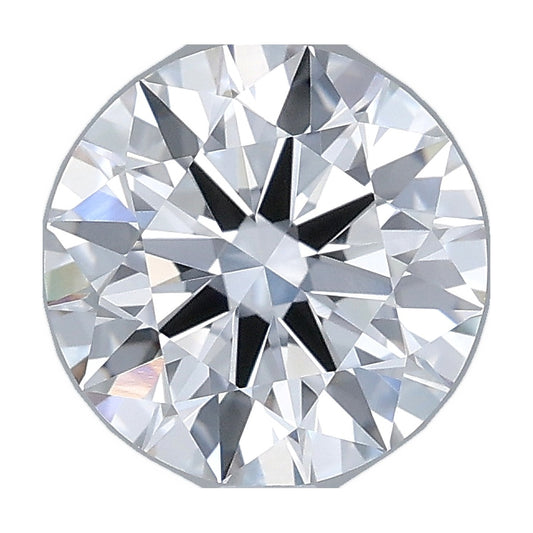 2.04 ct round lab-grown diamond, D color, VVS2 clarity, IGI certified, still from its 360° video