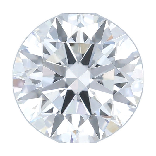 2.04 ct round lab-grown diamond, F color, VVS1 clarity, IGI certified, still from its 360° video