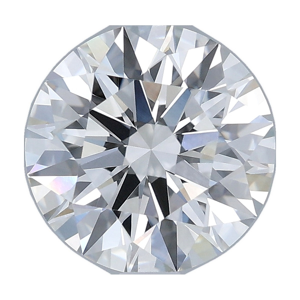 2.04 ct round lab-grown diamond, F color, VVS2 clarity, IGI certified, still from its 360° video