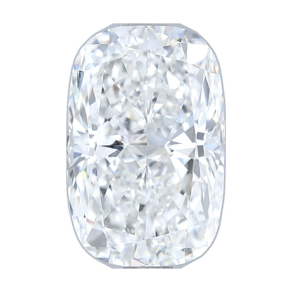 2.05 ct elongated cushion lab-grown diamond, E color, VVS2 clarity, IGI certified, still from its 360° video