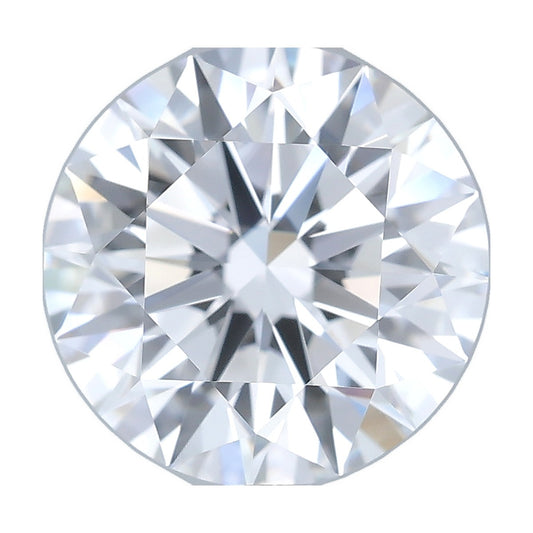 2.05 ct round lab-grown diamond, D color, IF clarity, IGI certified, still from its 360° video