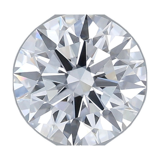 2.05 ct round lab-grown diamond, D color, VVS2 clarity, IGI certified, still from its 360° video