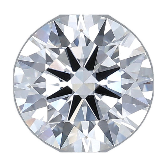 2.05 ct round lab-grown diamond, D color, VVS2 clarity, IGI certified, still from its 360° video