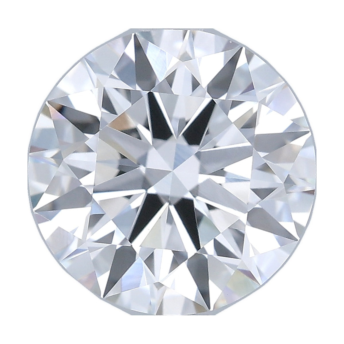 2.05 ct round lab-grown diamond, E color, VVS2 clarity, GIA certified, still from its 360° video