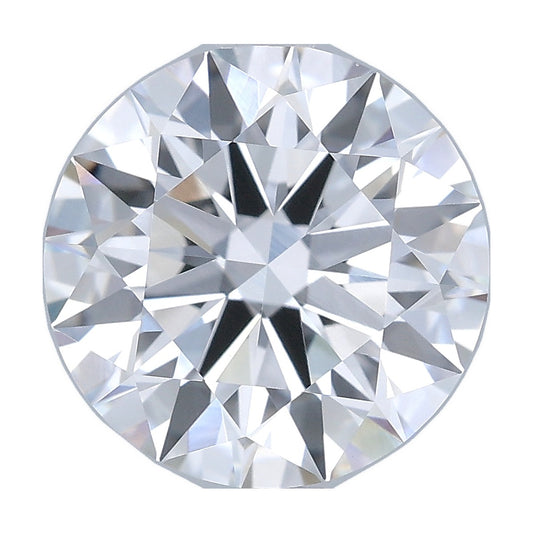 2.05 ct round lab-grown diamond, E color, VVS2 clarity, GIA certified, still from its 360° video