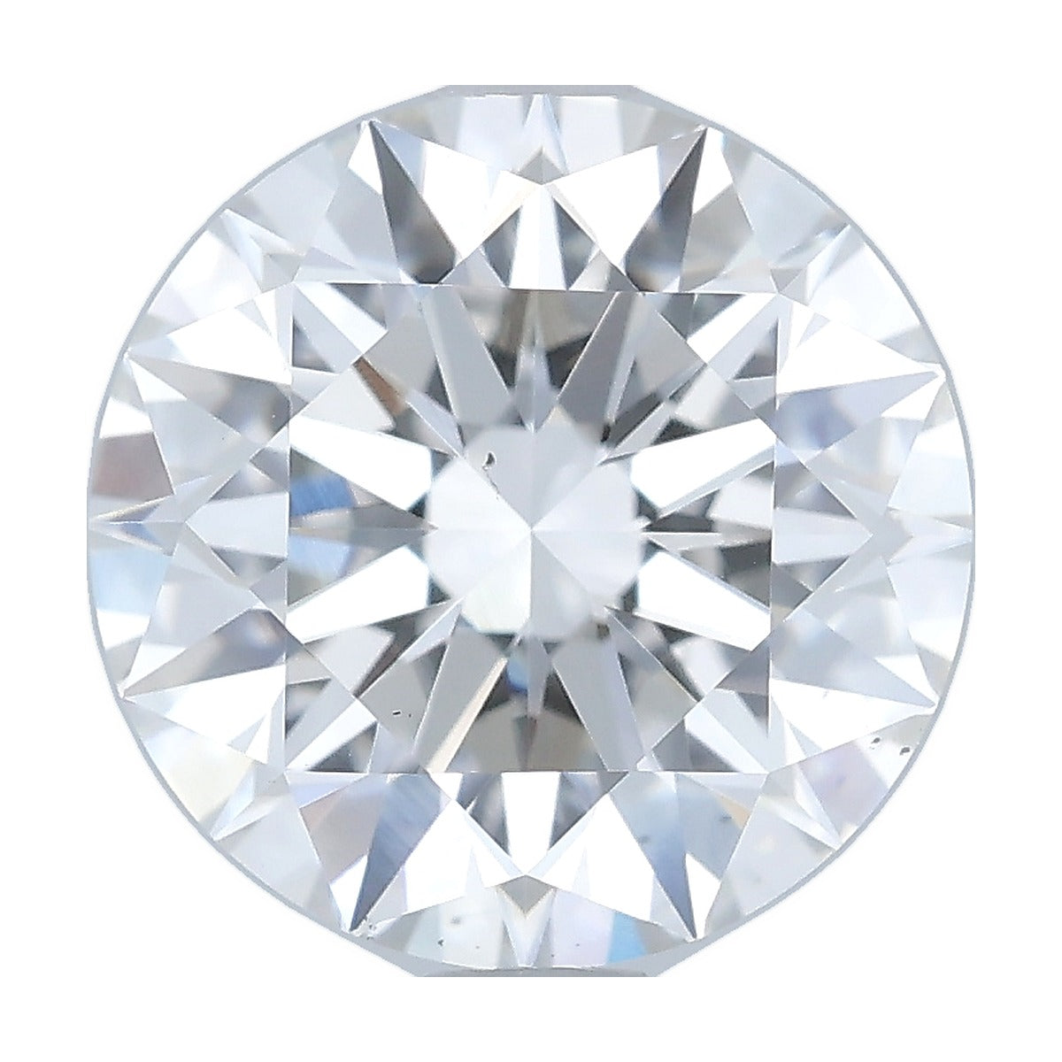2.05 ct round lab-grown diamond, F color, VS2 clarity, IGI certified, still from its 360° video