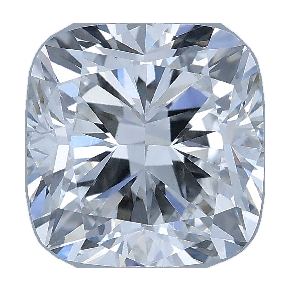 2.06 ct cushion lab-grown diamond, E color, VS1 clarity, IGI certified, still from its 360° video