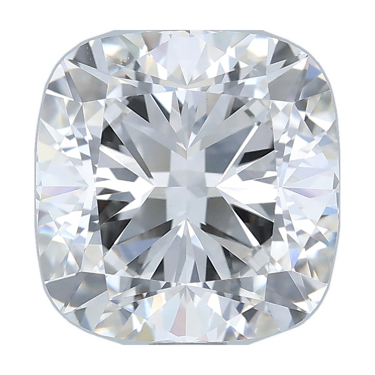 2.06 ct cushion lab-grown diamond, F color, VVS2 clarity, IGI certified, still from its 360° video