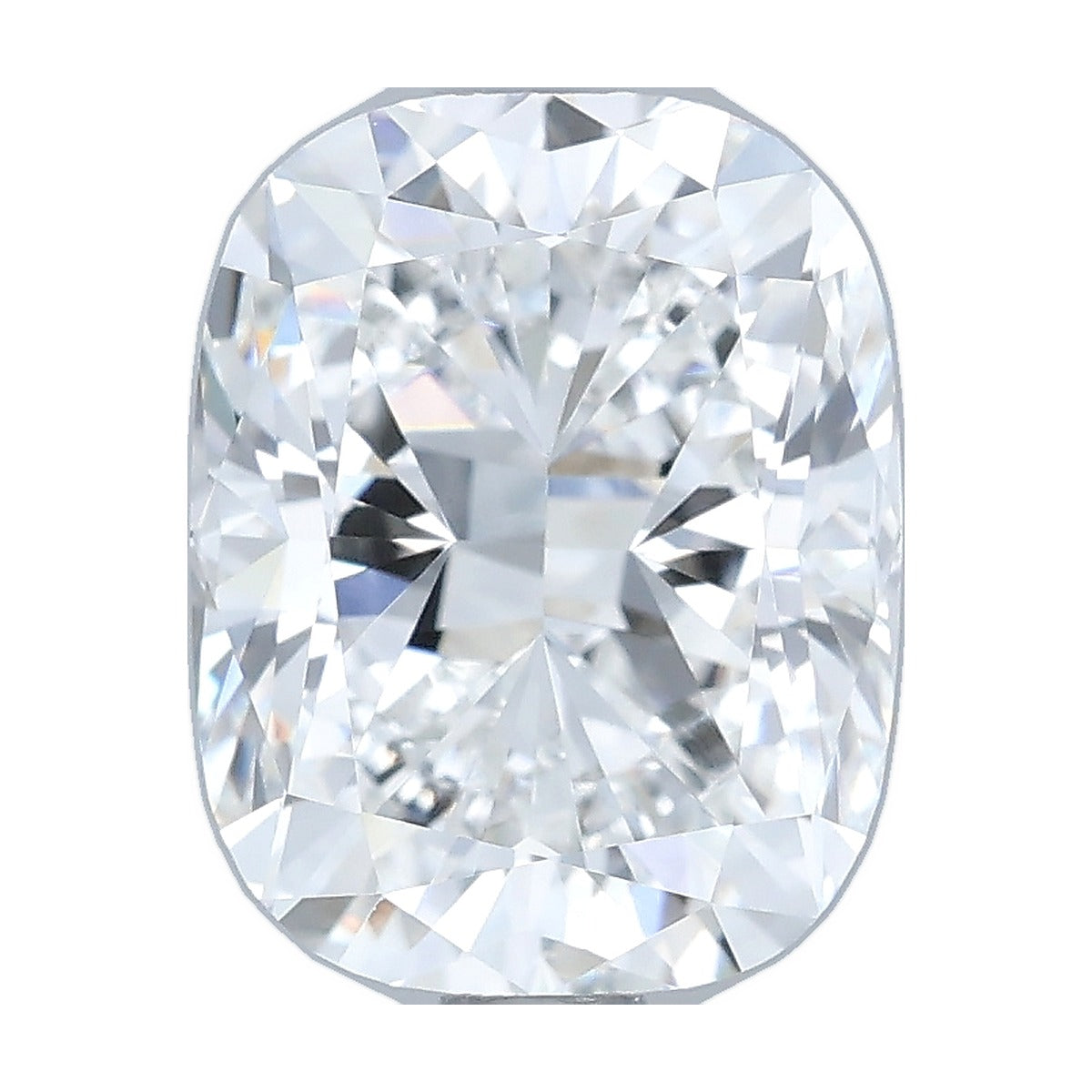 2.06 ct elongated cushion lab-grown diamond, E color, VVS2 clarity, IGI certified, still from its 360° video