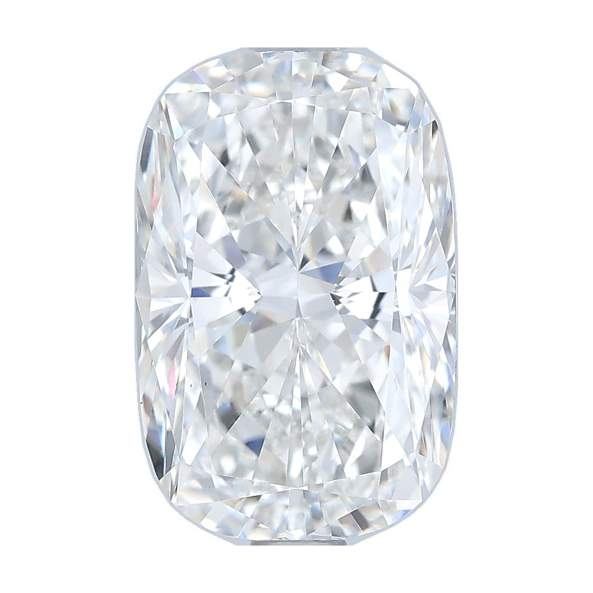2.06 ct elongated cushion lab-grown diamond, F color, VS1 clarity, IGI certified, still from its 360° video