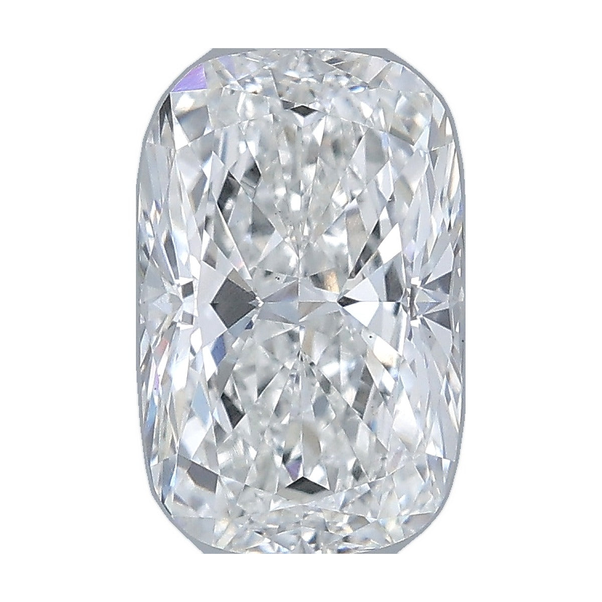 2.06 ct elongated cushion lab-grown diamond, F color, VS1 clarity, IGI certified, still from its 360° video