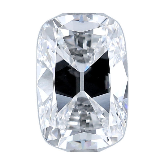 2.06 ct elongated old mine cushion lab-grown diamond, D color, VVS1 clarity, IGI certified, still from its 360° video
