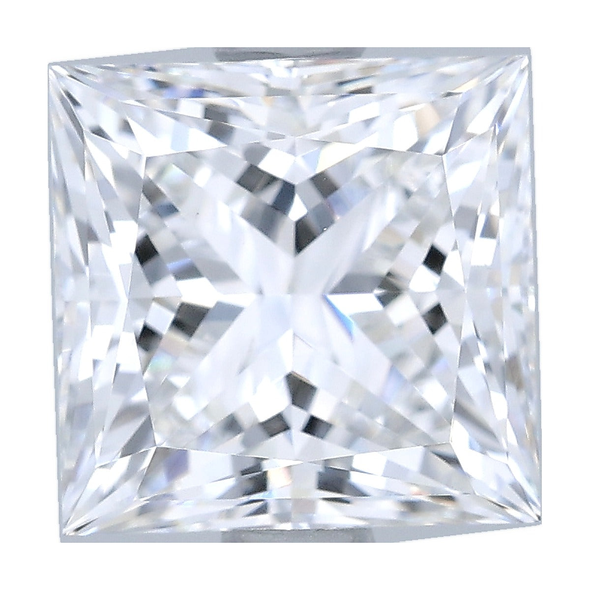 2.06 ct princess lab-grown diamond, D color, VVS2 clarity, IGI certified, still from its 360° video
