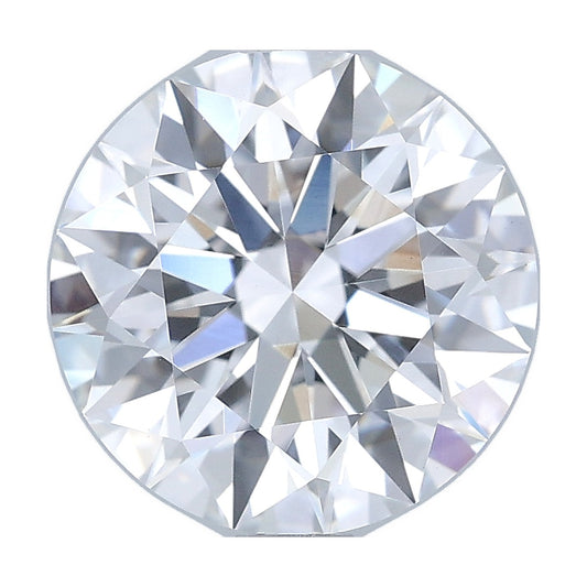 2.06 ct round lab-grown diamond, E color, VS1 clarity, GIA certified, still from its 360° video