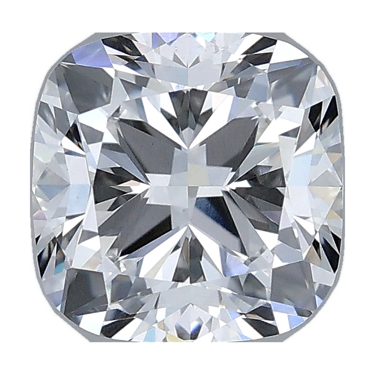 2.07 ct cushion lab-grown diamond, E color, VS1 clarity, IGI certified, still from its 360° video