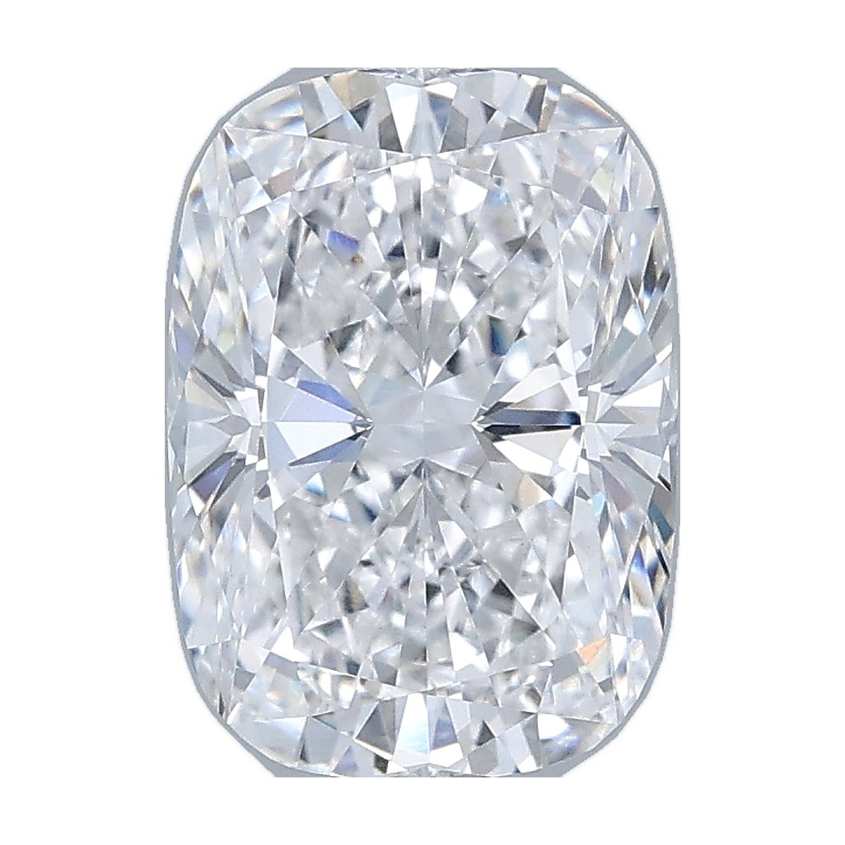 2.07 ct elongated cushion lab-grown diamond, E color, VVS2 clarity, IGI certified, still from its 360° video