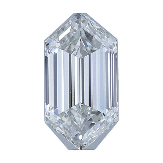 2.07 ct elongated hexagon lab-grown diamond, F color, VS1 clarity, IGI certified, still from its 360° video