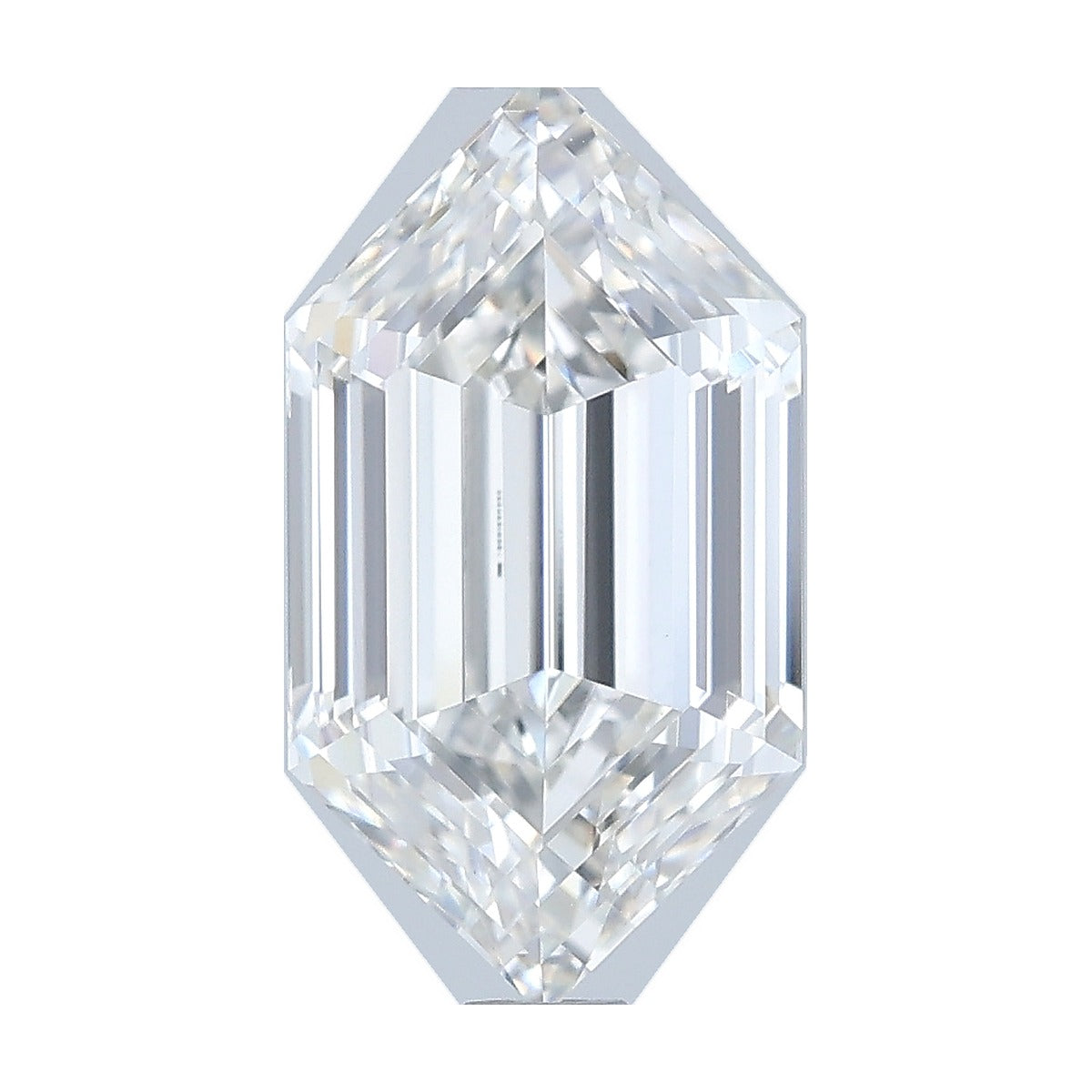 2.07 ct elongated hexagon lab-grown diamond, F color, VVS2 clarity, IGI certified, still from its 360° video