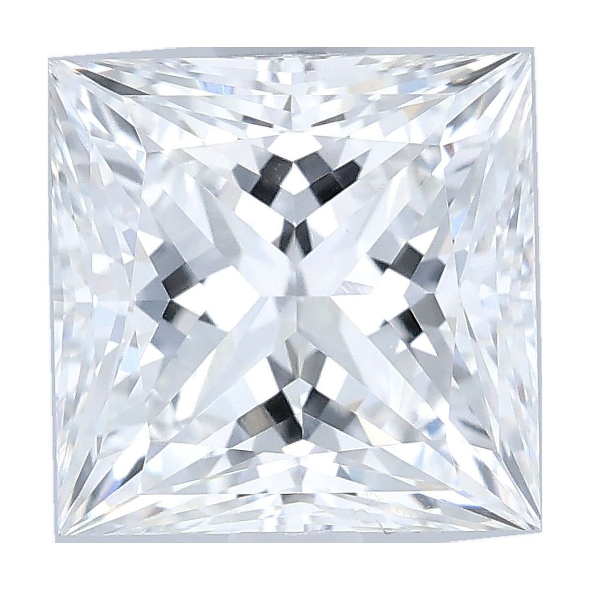 2.07 ct princess lab-grown diamond, E color, VVS2 clarity, IGI certified, still from its 360° video