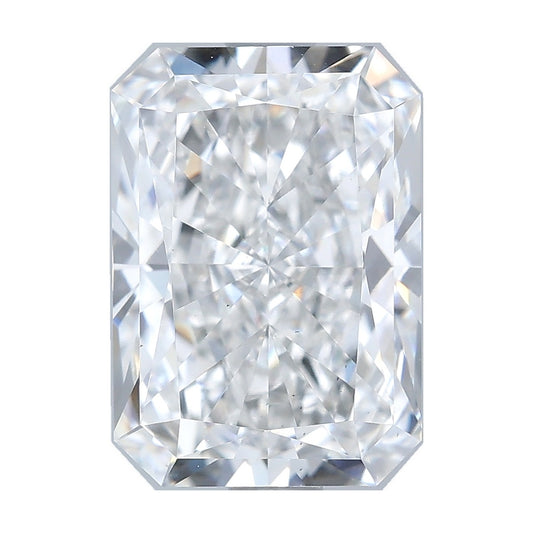 2.07 ct radiant lab-grown diamond, E color, VS2 clarity, IGI certified, still from its 360° video