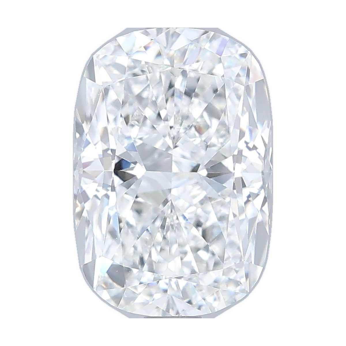 2.08 ct elongated cushion lab-grown diamond, E color, VVS2 clarity, IGI certified, still from its 360° video