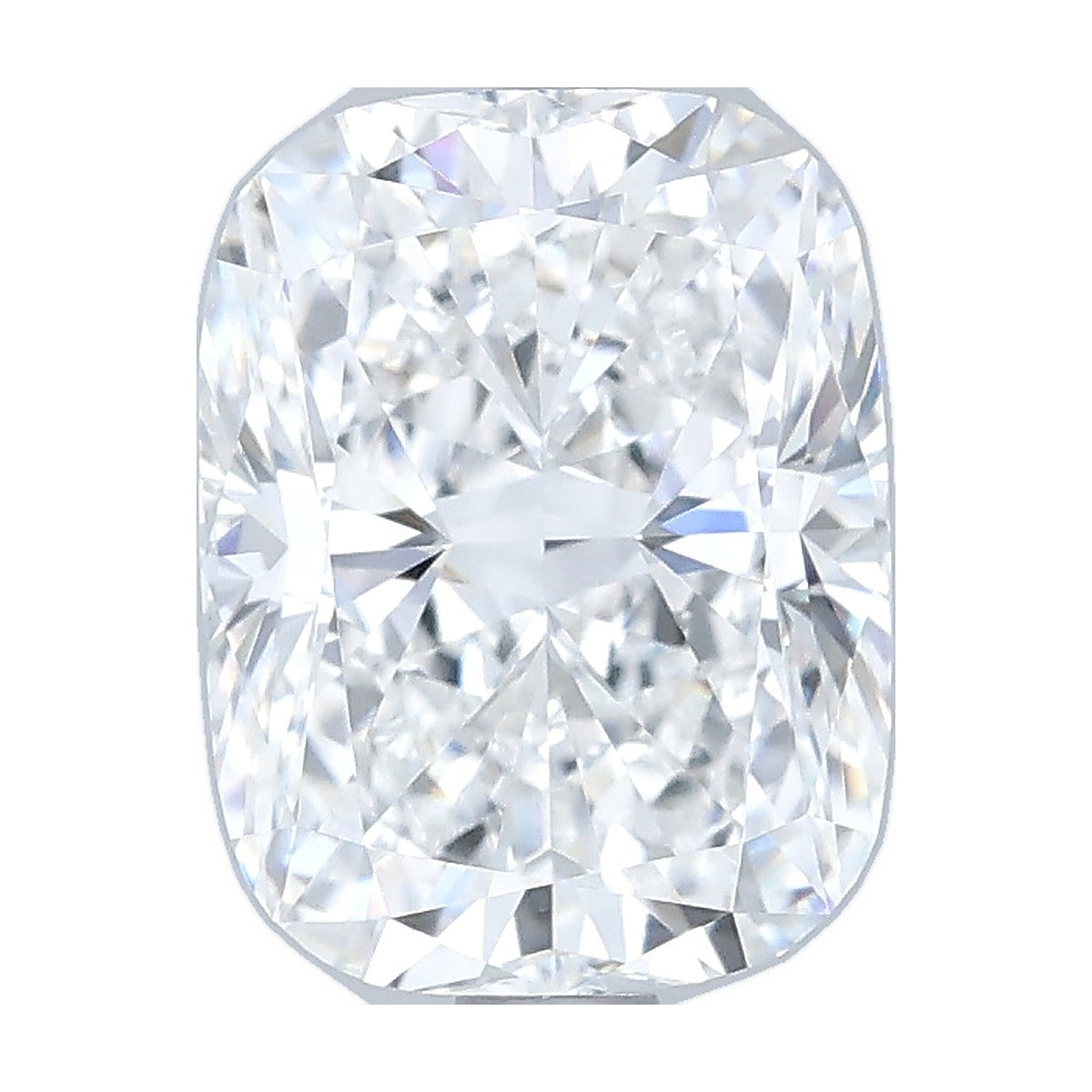 2.08 ct elongated cushion lab-grown diamond, E color, VVS2 clarity, IGI certified, still from its 360° video