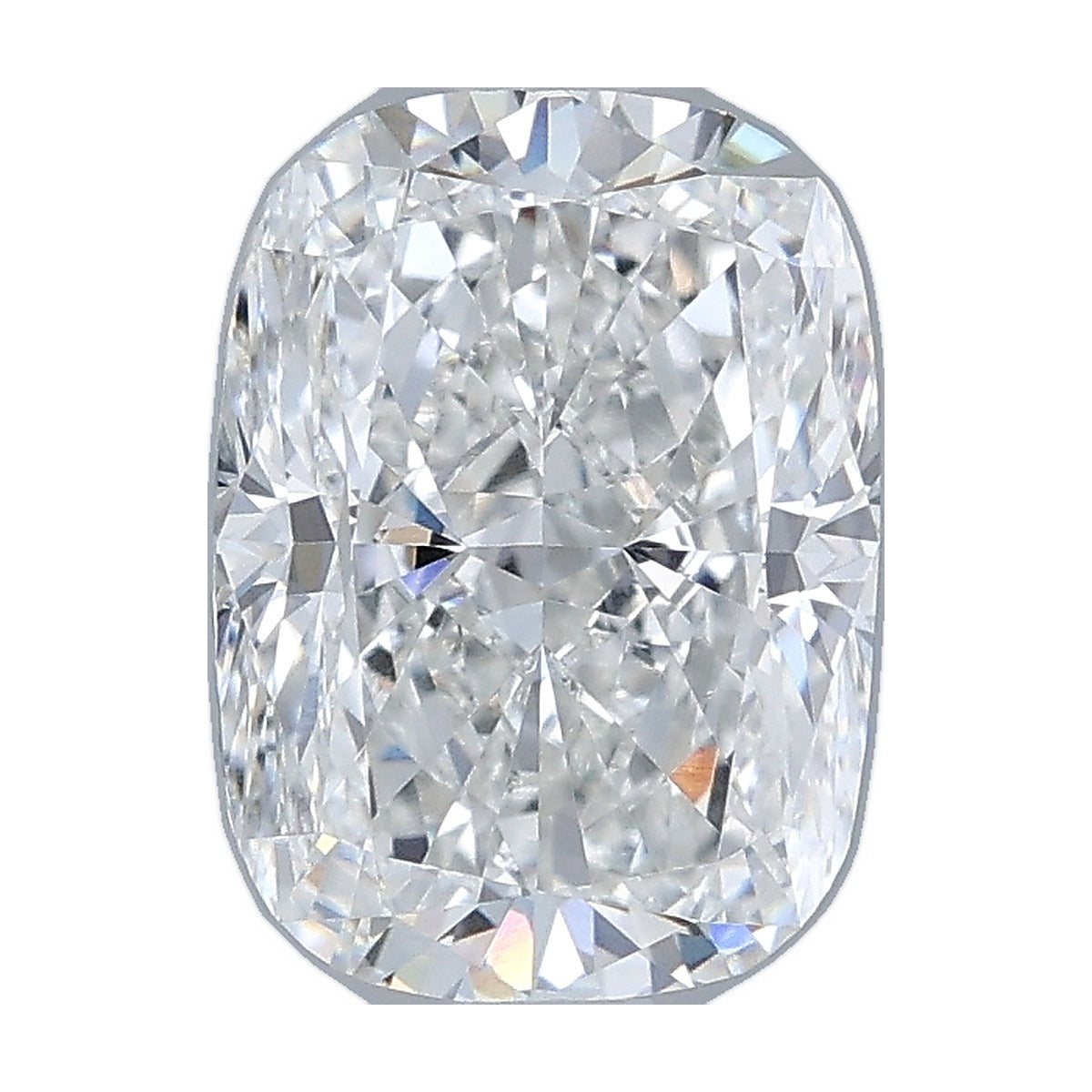 2.08 ct elongated cushion lab-grown diamond, E color, VVS2 clarity, IGI certified, still from its 360° video