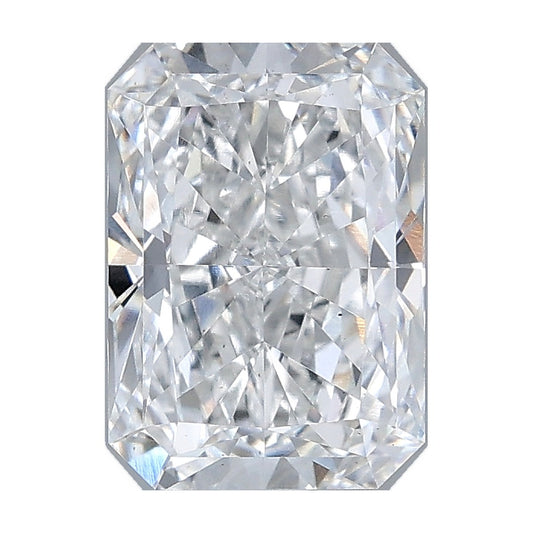 2.08 ct radiant lab-grown diamond, E color, VS2 clarity, IGI certified, still from its 360° video