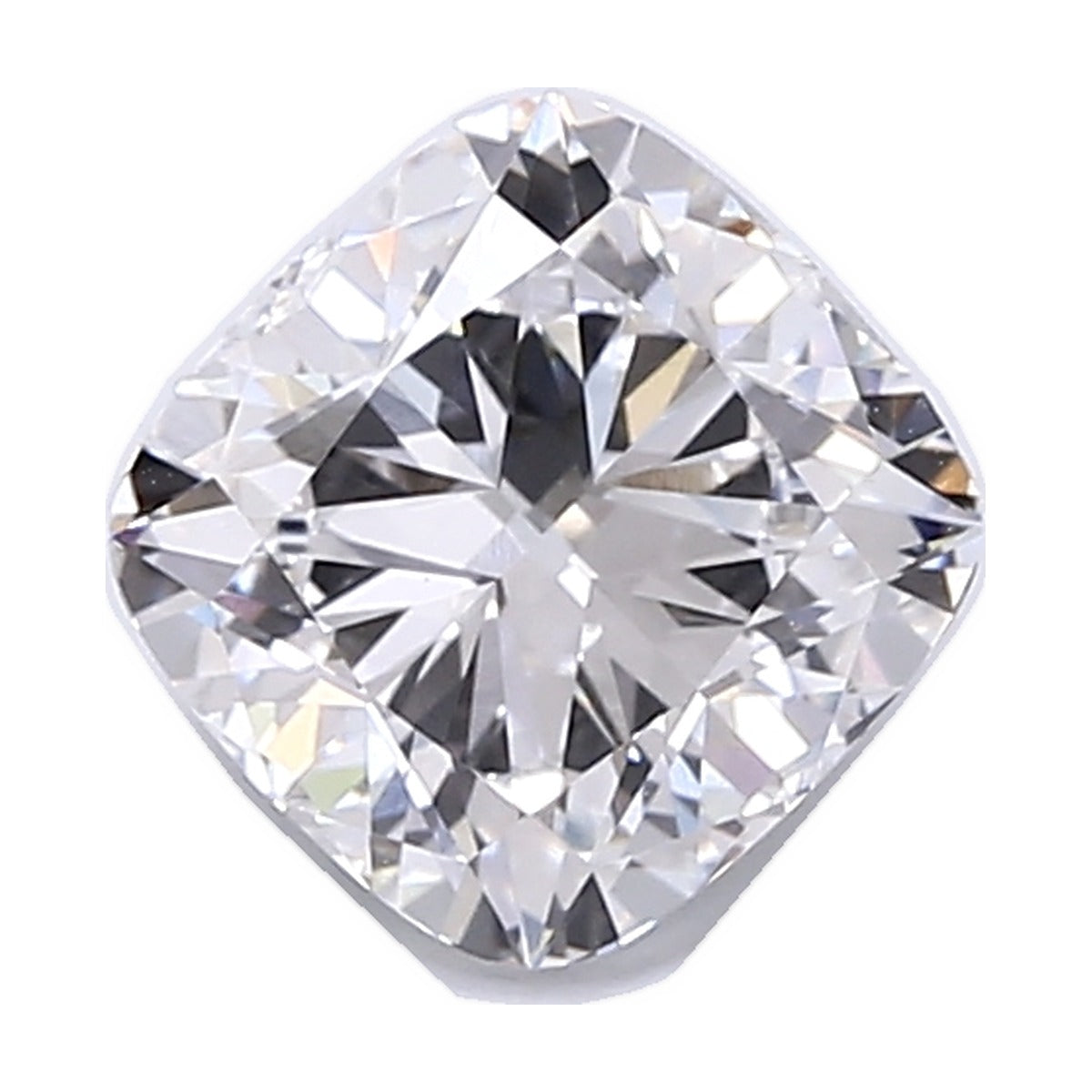 2.09 ct cushion lab-grown diamond, D color, VVS2 clarity, IGI certified, still from its 360° video